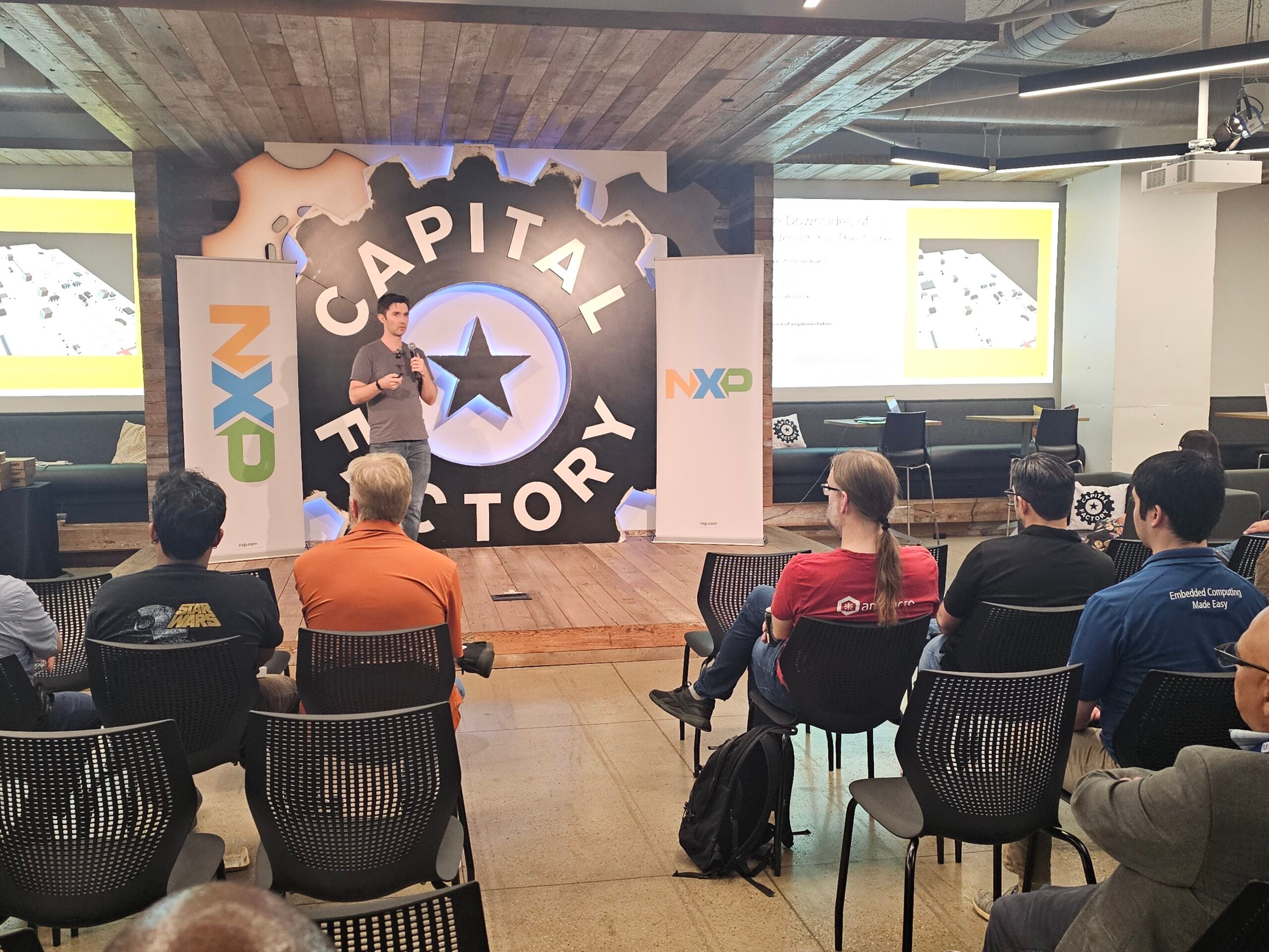 Chris Gammell from Golioth Developer Relations at the Zephyr project meetup, Austin, Texas