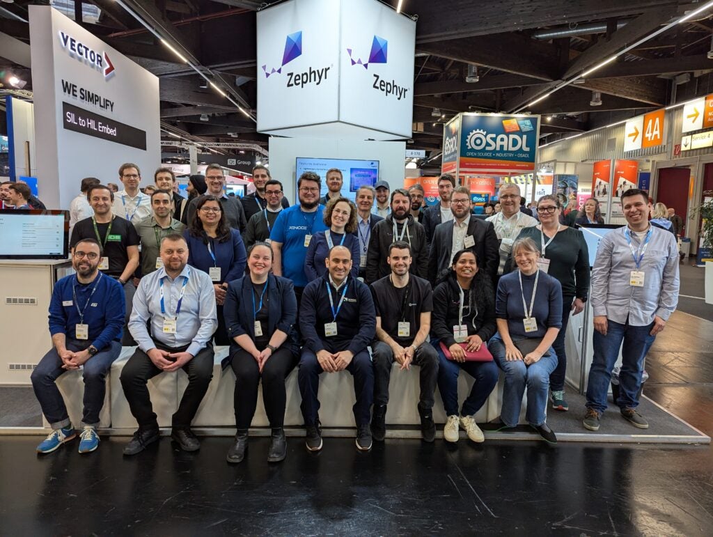 Zephyr project group photo at the Embedded World, Germany 2025