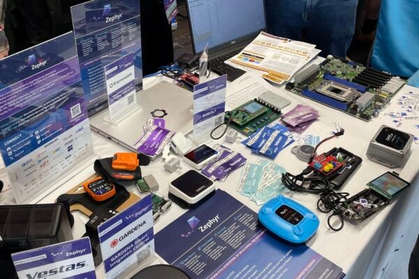 Zephyr project table at Open Source Summit Europe 2025