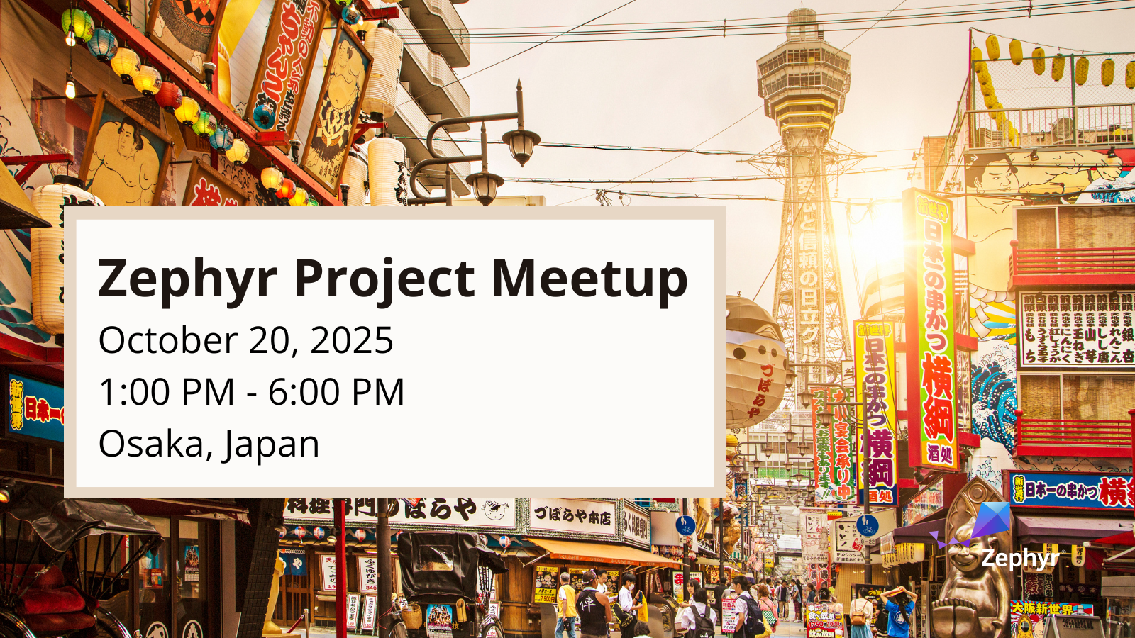 Zephyr project meetup - Osaka, Japan (Oct 20, 2025)