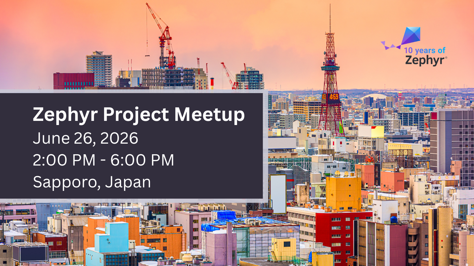 Zephyr Project Meetup (June 26, 2026): Sapporo, Japan