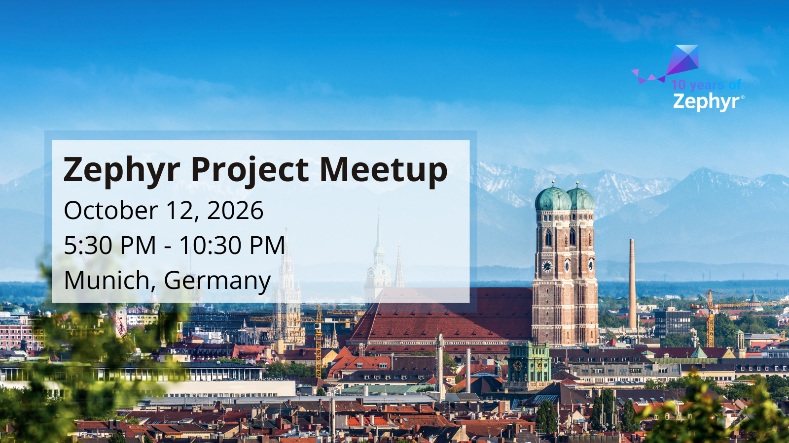 Zephyr project meetup - October 12, 2026 - Munich, Germany