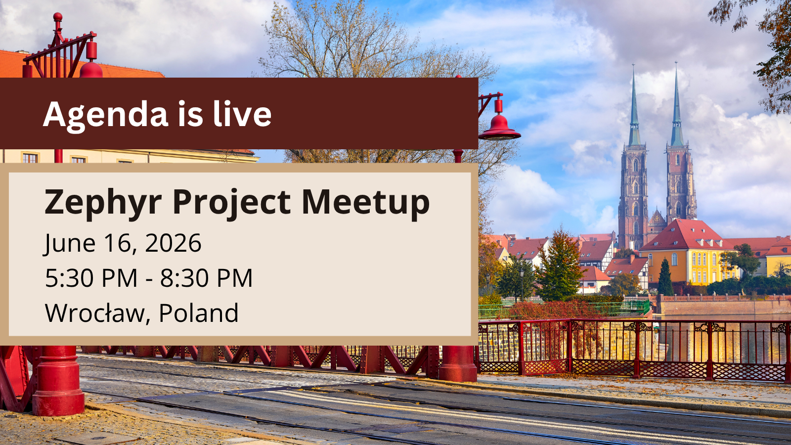 Agenda is live - Zephyr Project Meetup - Wrocław, Poland