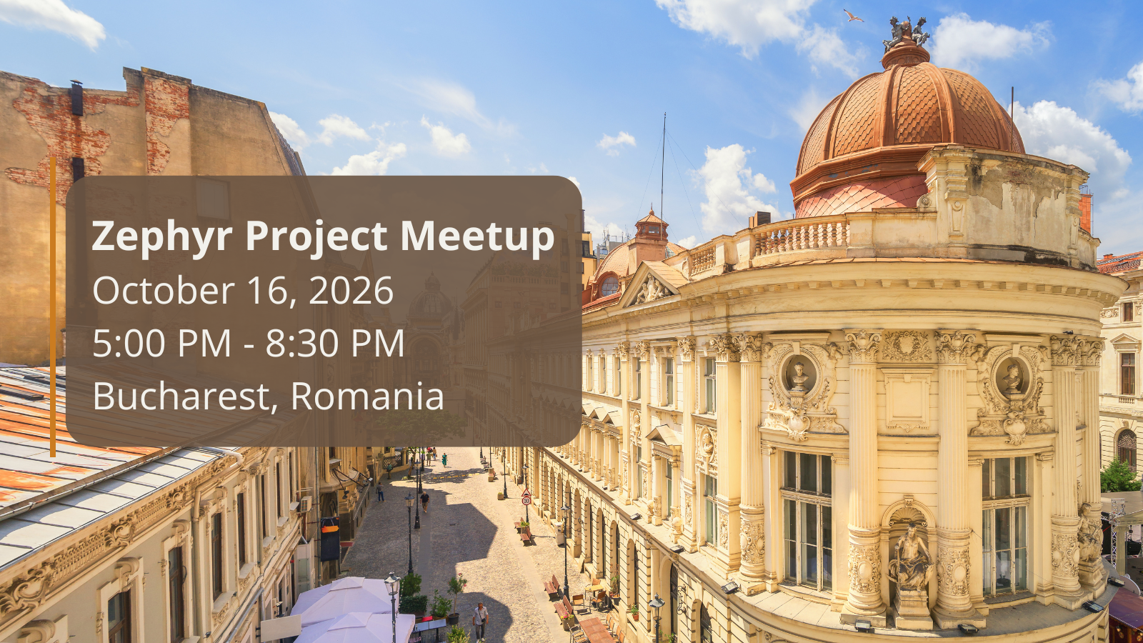 Zephyr Project Meetup (October 16, 2026) – Bucharest, Romania