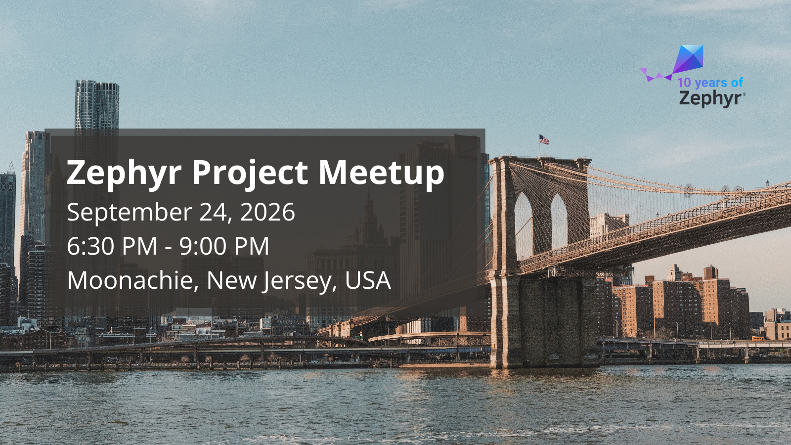 Zephyr project meetup (September 24, 2026) - Moonachie, New Jersey, USA